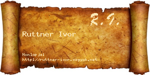 Ruttner Ivor névjegykártya